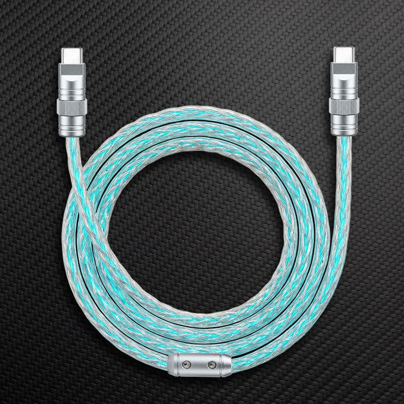 “Neon REZNIKA” RGB megvilágítású ezüstözött gyorstöltő CarPlay kábel - Image 7