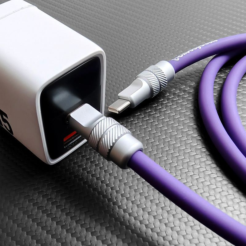 "Spiral Exture" 240W Metal Connect Fast Charging Cable - Image 3