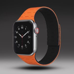 "Kéttónusú" sport szilikon mágneses légáteresztő szíj Apple Watchhoz