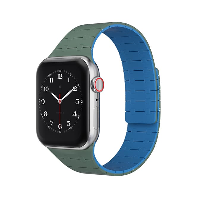 "Kéttónusú" sport szilikon mágneses légáteresztő szíj Apple Watchhoz - Image 12