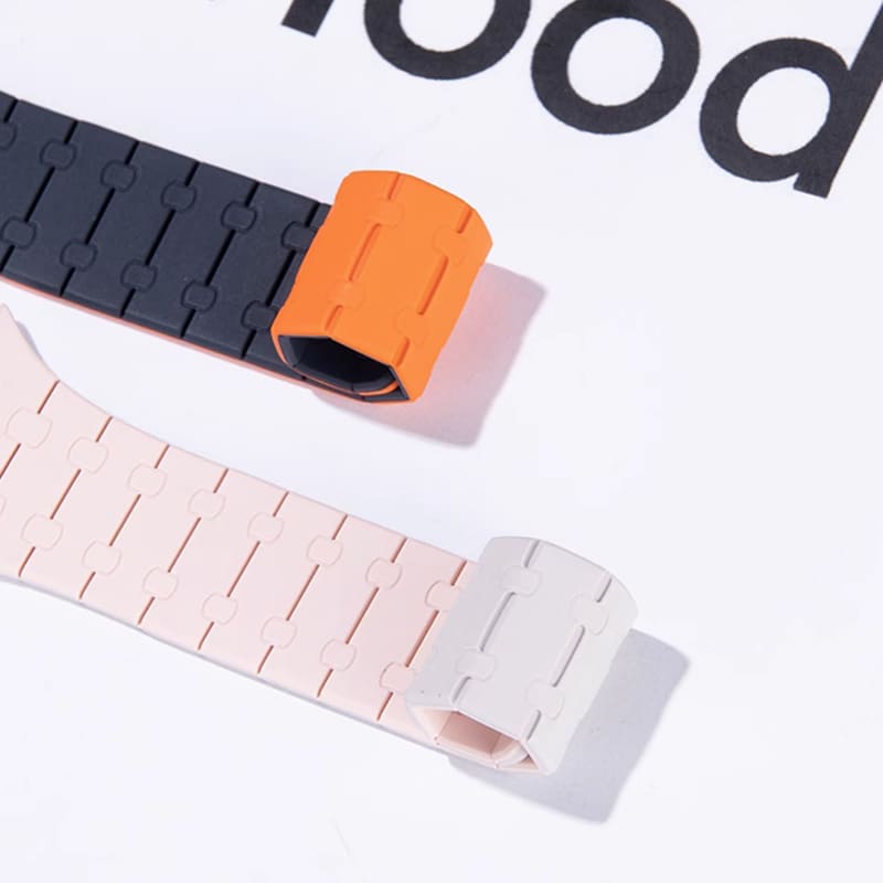 "Kéttónusú" sport szilikon mágneses légáteresztő szíj Apple Watchhoz - Image 6