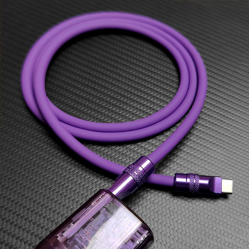 "TechnoGloss" 240 W-os fényvisszaverő töltőkábel (C+Lightning) - Image 3