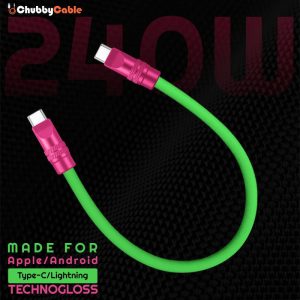 "TechnoGloss" 240 W-os fényvisszaverő fényes Power Bank-barát kábel