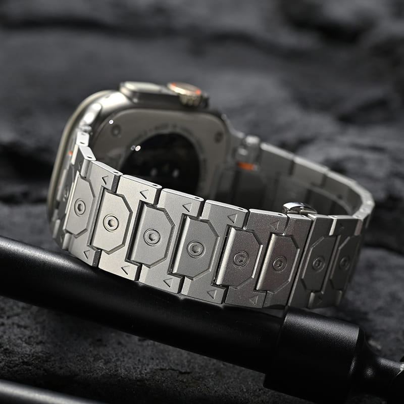 "Újradefiniált elegancia" luxus titán rozsdamentes acél szíj Apple Watchhoz - Image 6