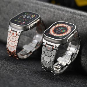 "Újradefiniált elegancia" luxus titán rozsdamentes acél szíj Apple Watchhoz