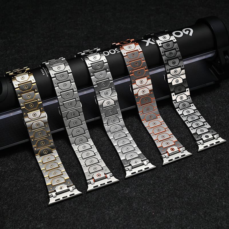 "Újradefiniált elegancia" luxus titán rozsdamentes acél szíj Apple Watchhoz - Image 2
