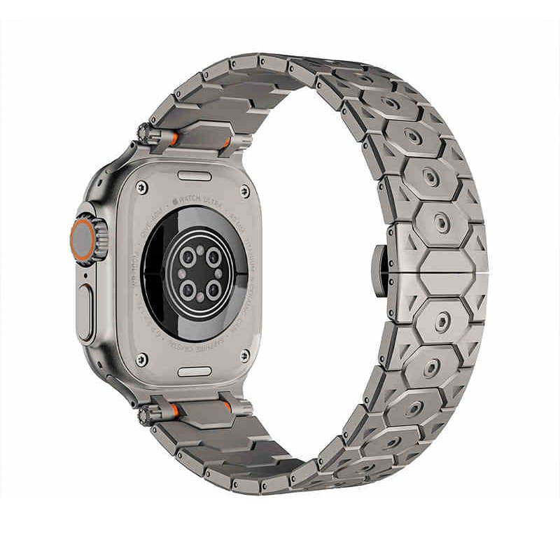 "Újradefiniált elegancia" luxus titán rozsdamentes acél szíj Apple Watchhoz - Image 8
