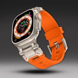 "Ultimate Luxury" TPU szíj titán csatlakozóval Apple Watchhoz