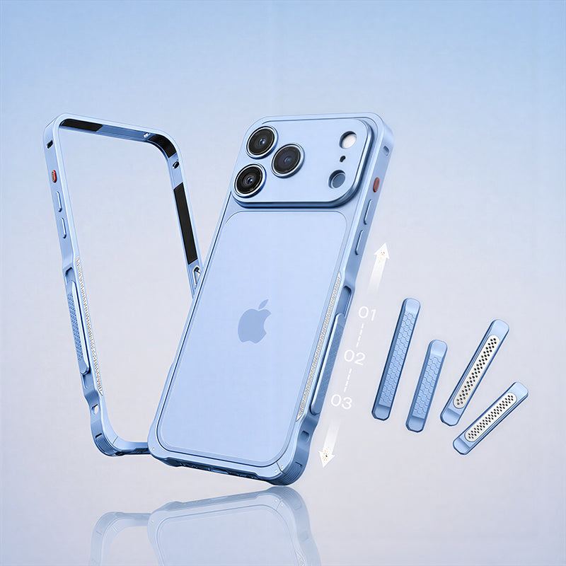 REZNIKA Armor SlideRail – Metal Frame Case with Interactive Side Slider & Detachable Lens Cover For iPhone - Image 9