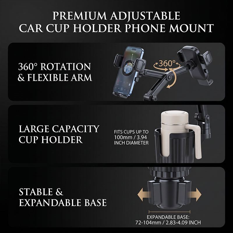 REZNIKA Grip Duo – 2-in-1 Cup & Phone Holder – Flex & Stick for Epic Rides - Image 4