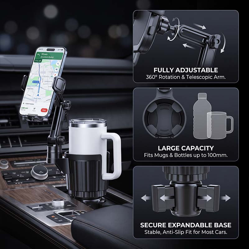 REZNIKA Grip Duo – 2-in-1 Cup & Phone Holder – Flex & Stick for Epic Rides - Image 5