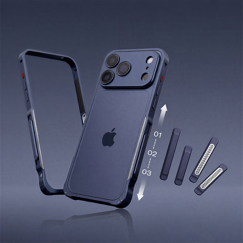 REZNIKA Armor SlideRail – Metal Frame Case with Interactive Side Slider & Detachable Lens Cover For iPhone - Image 10