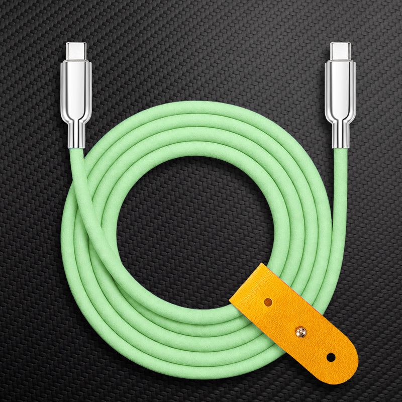 “Thin REZNIKA” 240W Grainy Texture Charging Cable With Mirrored Connector - Image 9