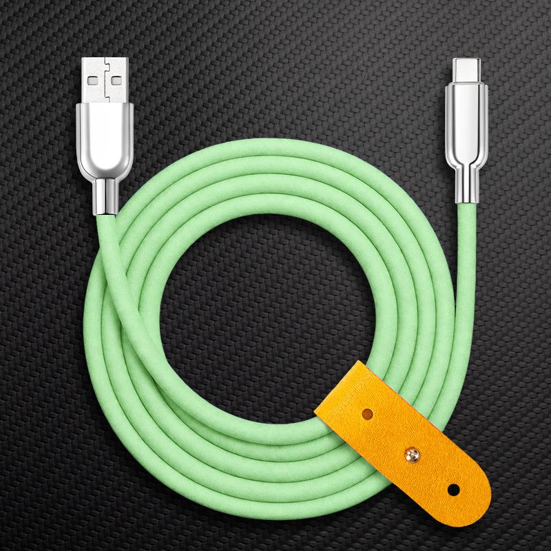 “Thin REZNIKA” 240W Grainy Texture Charging Cable With Mirrored Connector - Image 11
