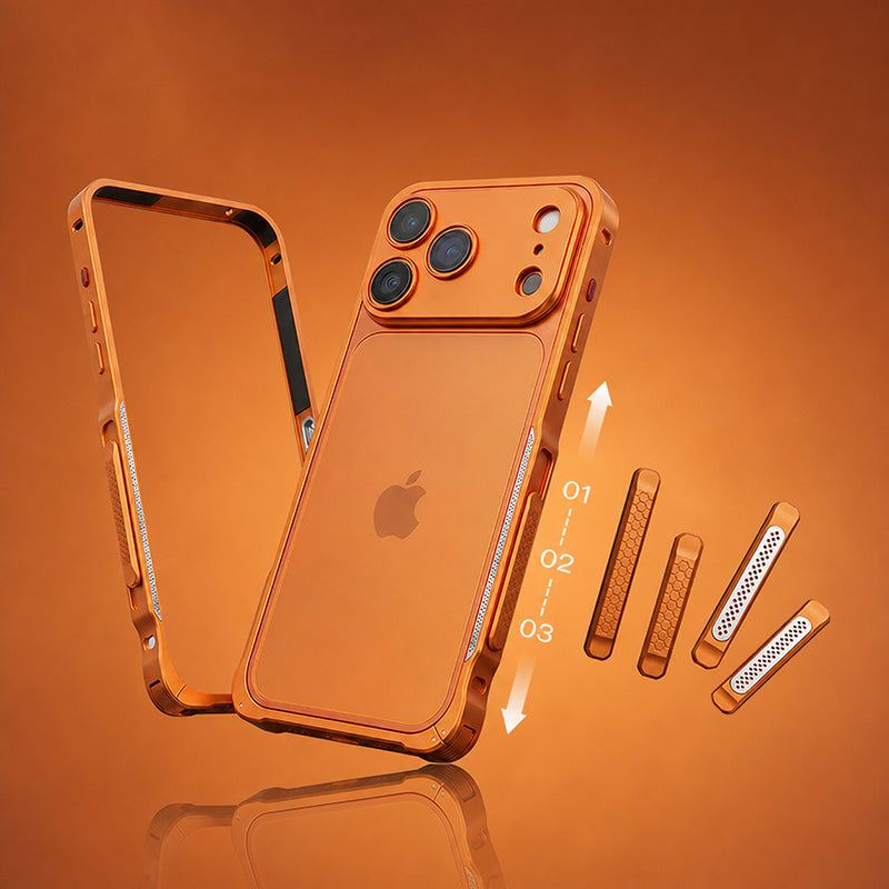 REZNIKA Armor SlideRail – Metal Frame Case with Interactive Side Slider & Detachable Lens Cover For iPhone - Image 6