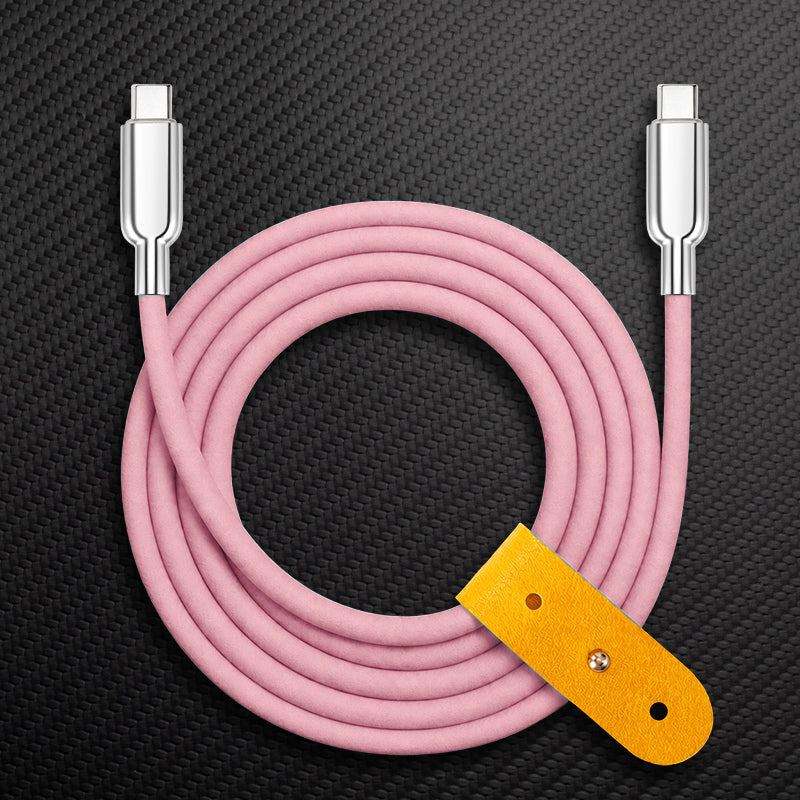 “Thin REZNIKA” 240W Grainy Texture Charging Cable With Mirrored Connector - Image 13