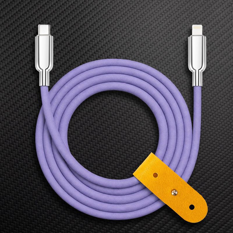 “Thin REZNIKA” 240W Grainy Texture Charging Cable With Mirrored Connector - Image 7
