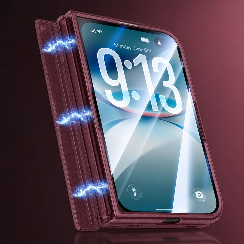 REZNIKA Armor FoldPro – Mágneses bőr tok iPhone 18 Fold készülékhez - Image 2