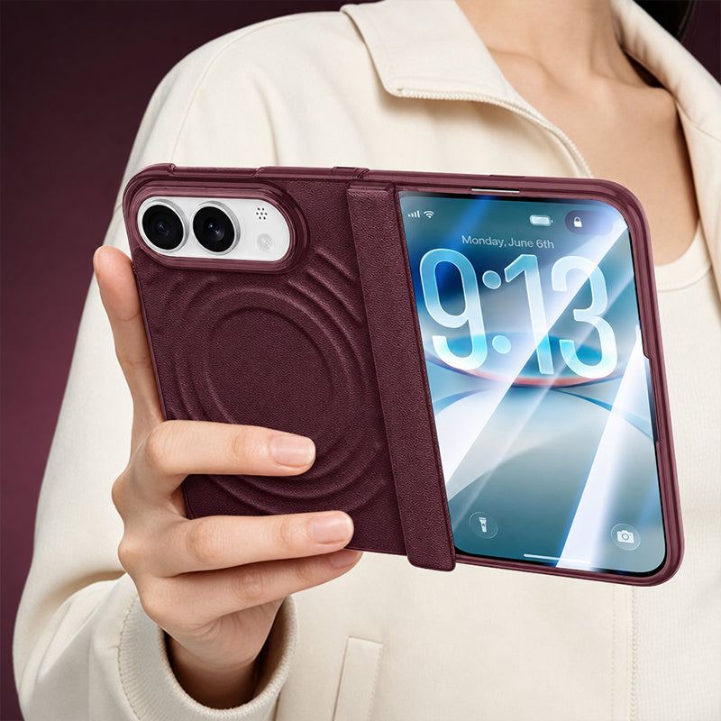 REZNIKA Armor FoldPro – Mágneses bőr tok iPhone 18 Fold készülékhez - Image 6