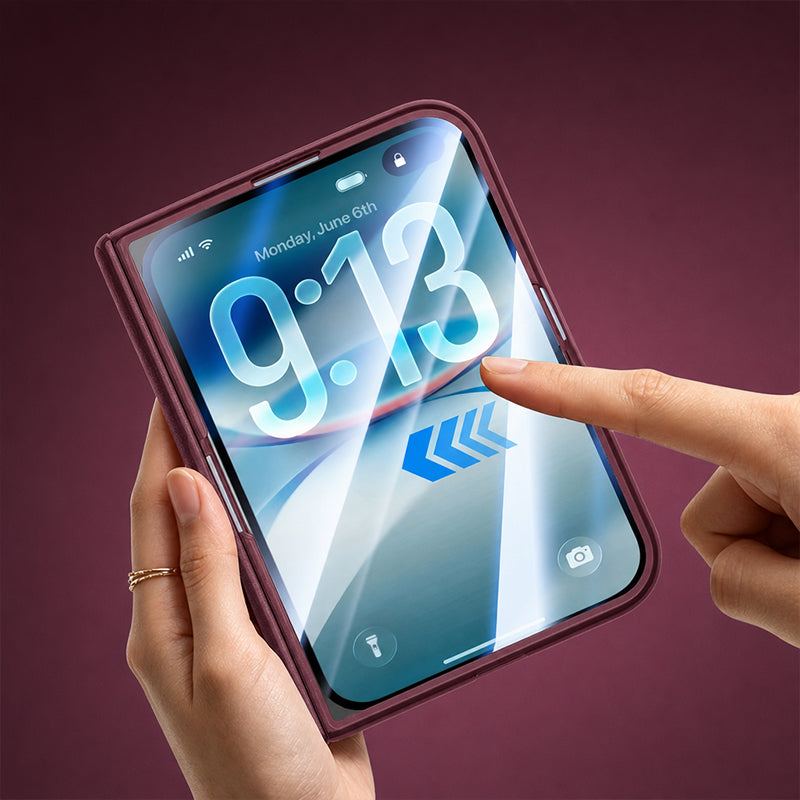 REZNIKA Armor FoldPro – Mágneses bőr tok iPhone 18 Fold készülékhez - Image 5